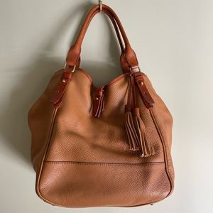 J. Crew Brown Leather Tassel Handbag
